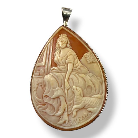 Pendentif Mandile 1922 Femme Cammei antichi in Argent Conchiglia 2MCICM185 - 2MCICM185